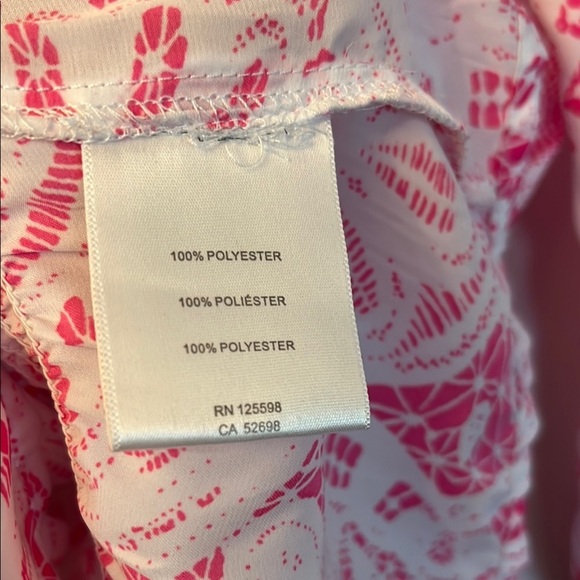 Ellen Tracy Pink and White Peplum Long Sleeve Blouse - Picture 14 of 14